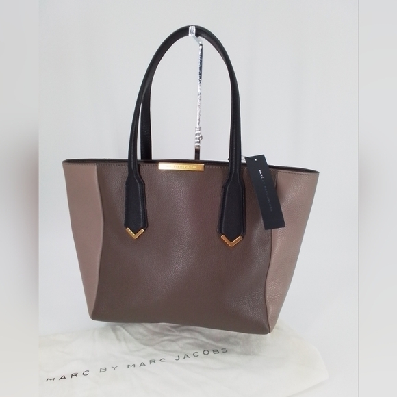 NWT Marc By Marc Jacobs Dirty Martini Multi Brown Leather Handbag Tote Bag Purse - Picture 1 of 12